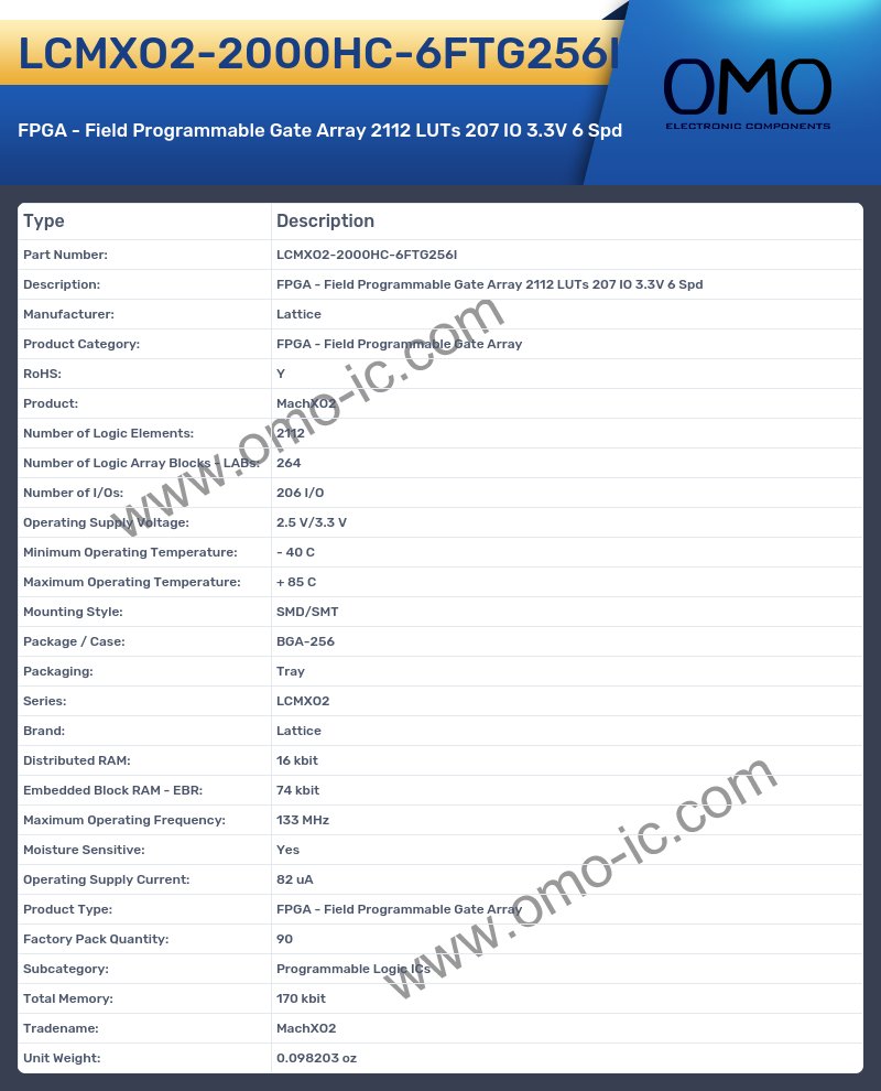 LCMXO2-2000HC-6FTG256I