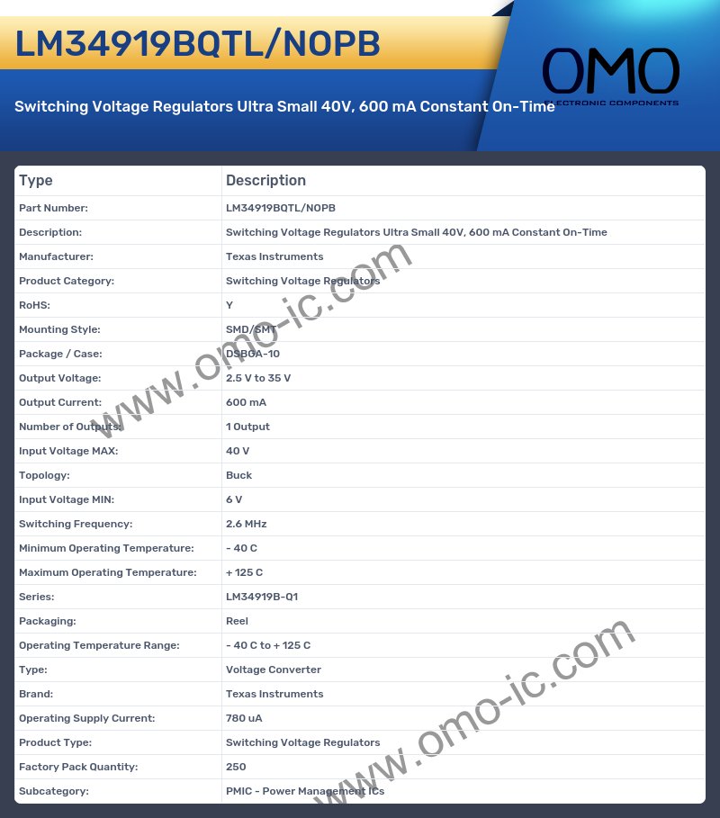 LM34919BQTL/NOPB