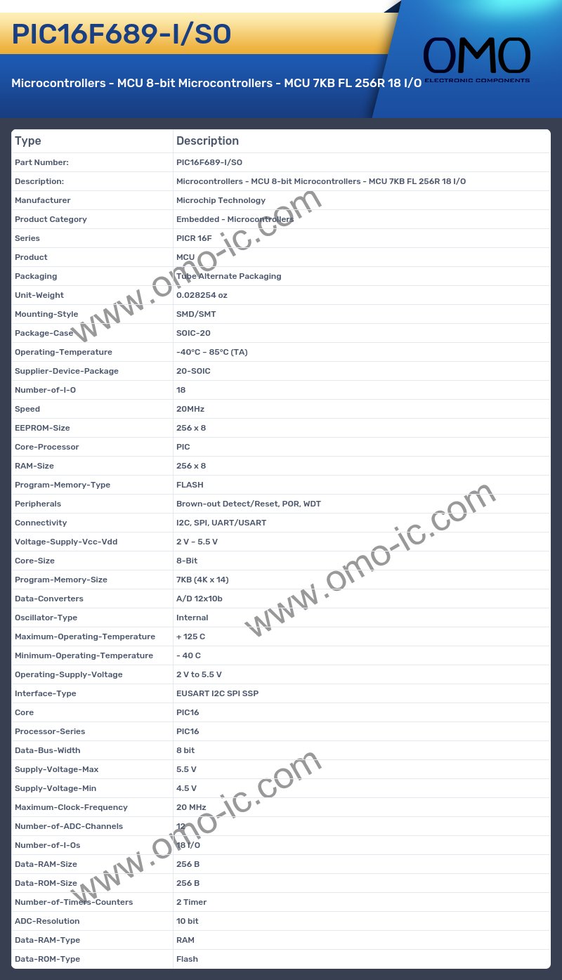 PIC16F689-I/SO