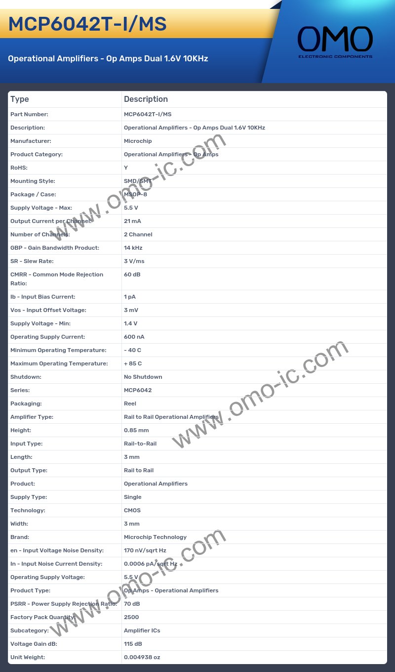 MCP6042T-I/MS