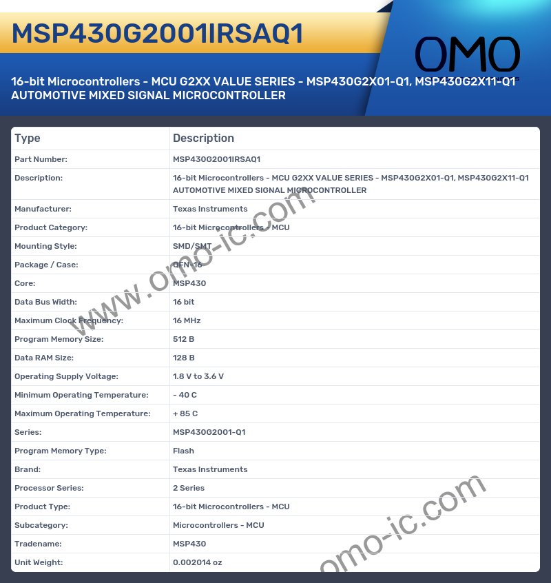 MSP430G2001IRSAQ1