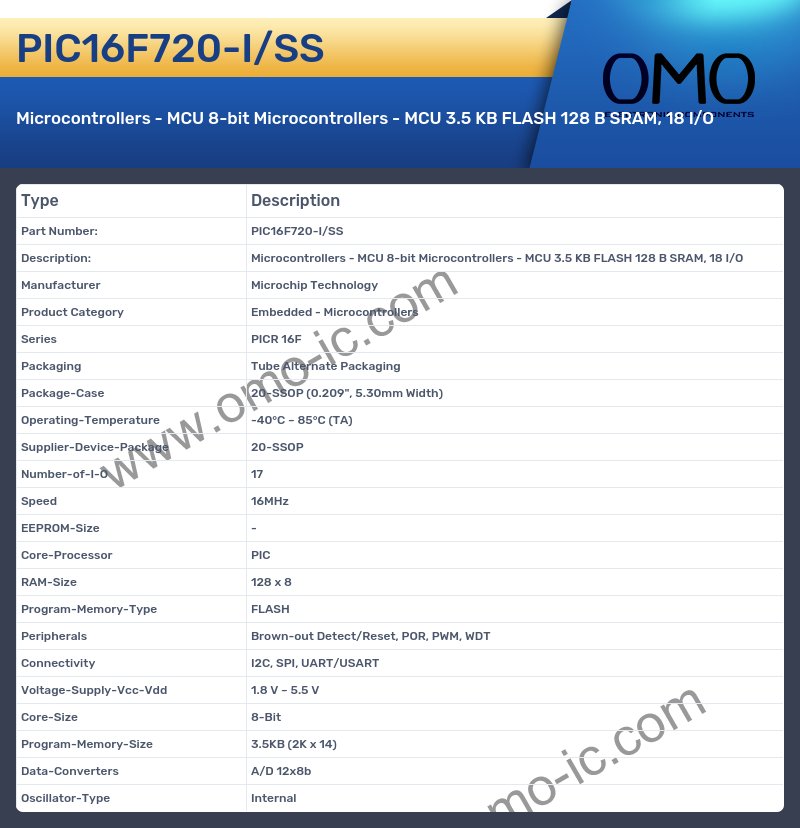 PIC16F720-I/SS