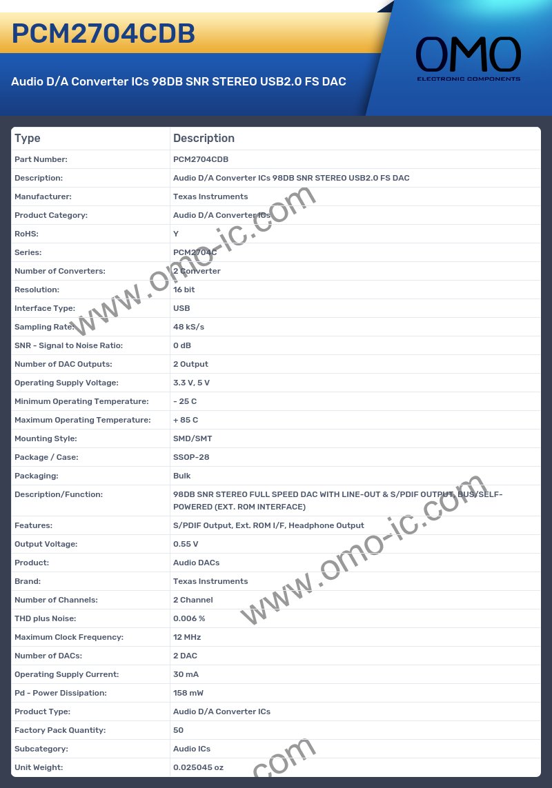 PCM2704CDB