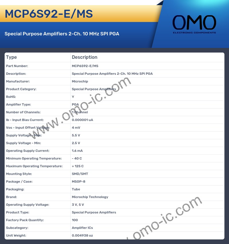 MCP6S92-E/MS