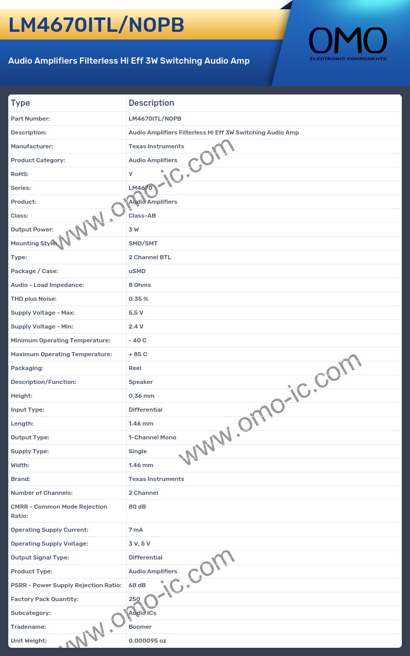 LM4670ITL/NOPB