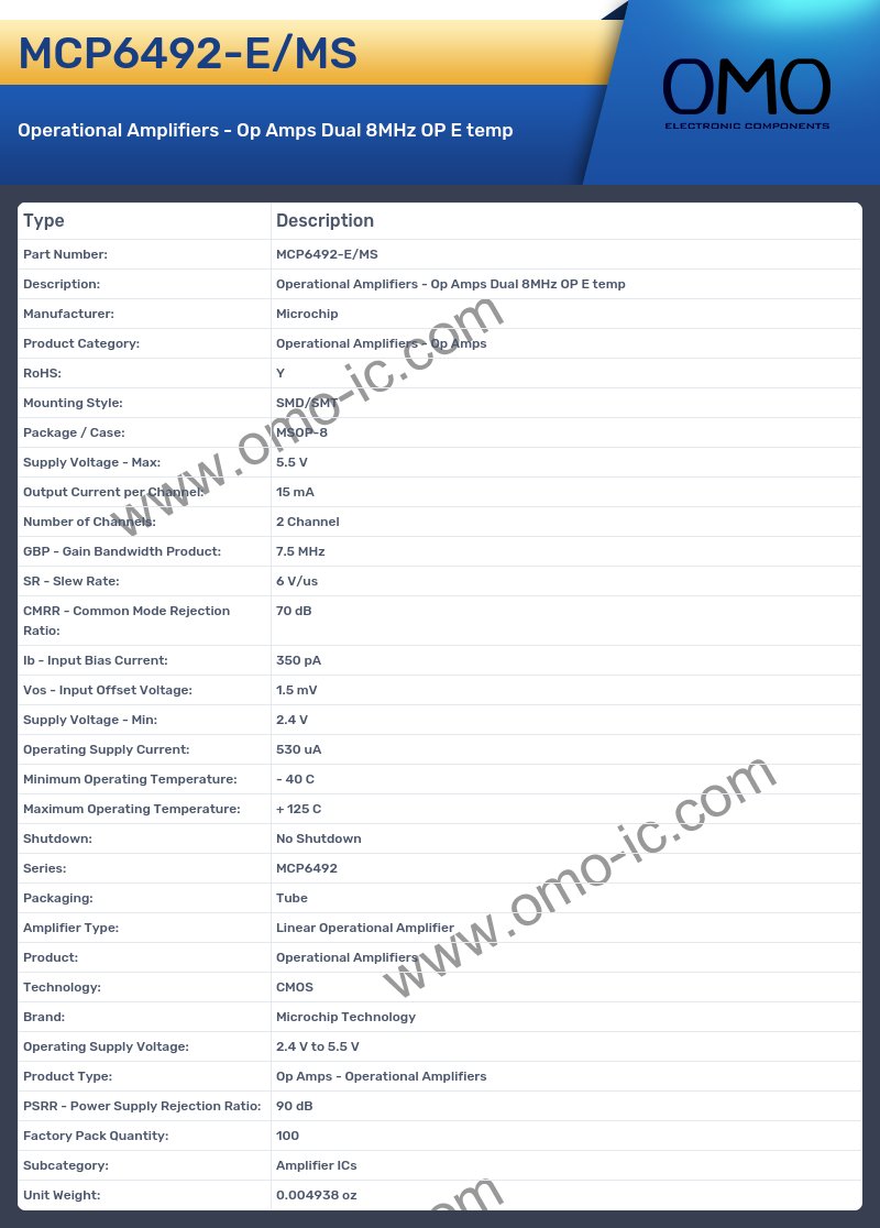 MCP6492-E/MS