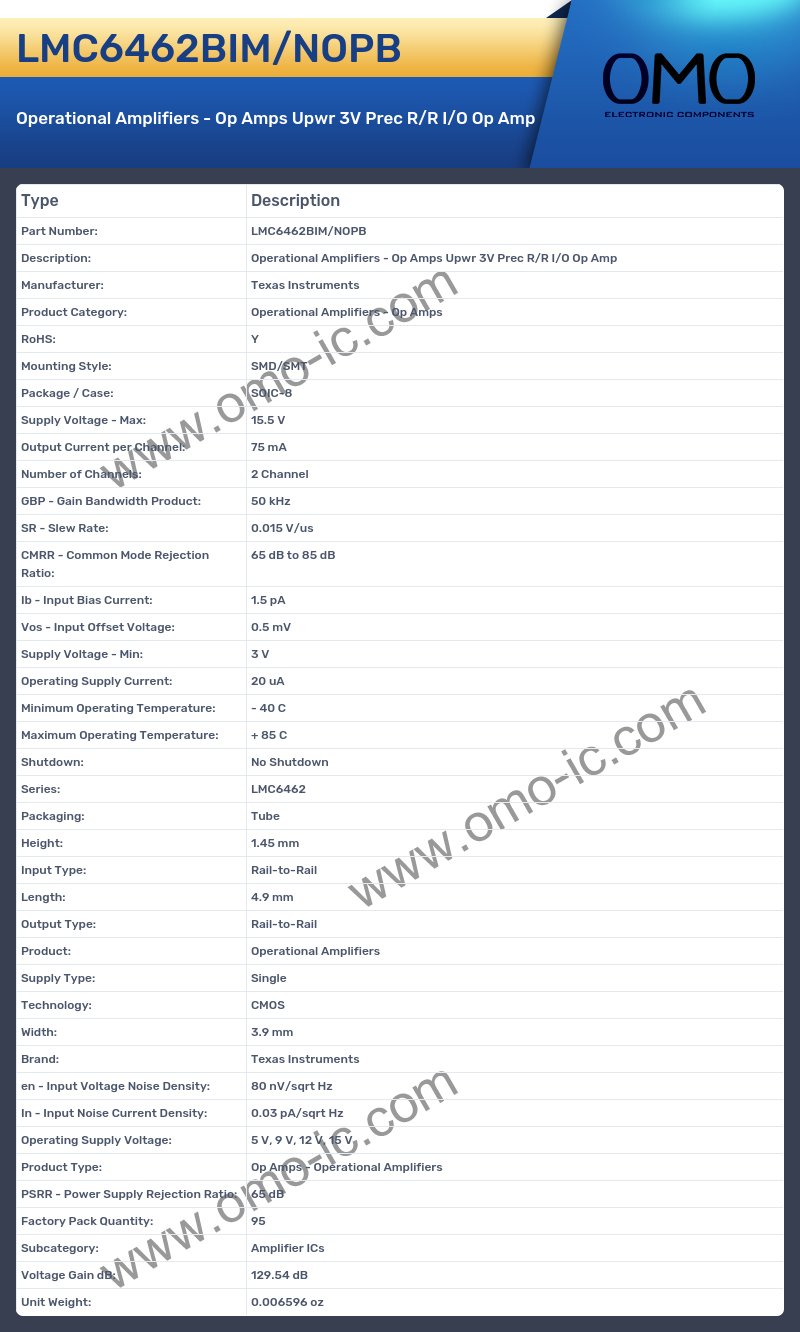 LMC6462BIM/NOPB