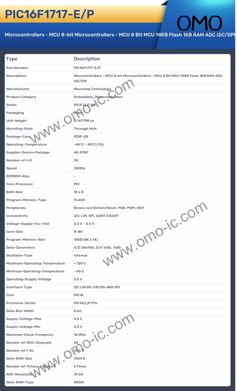 PIC16F1717-E/P
