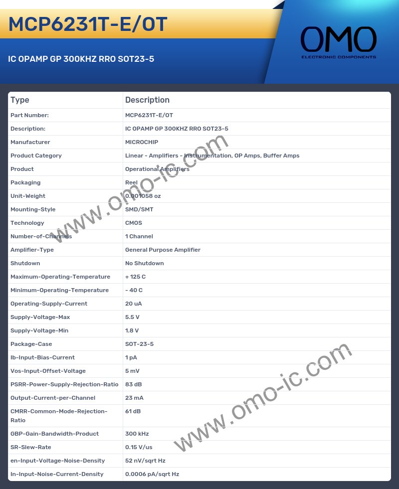 MCP6231T-E/OT