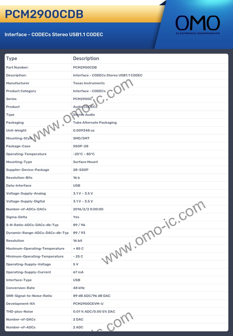 PCM2900CDB