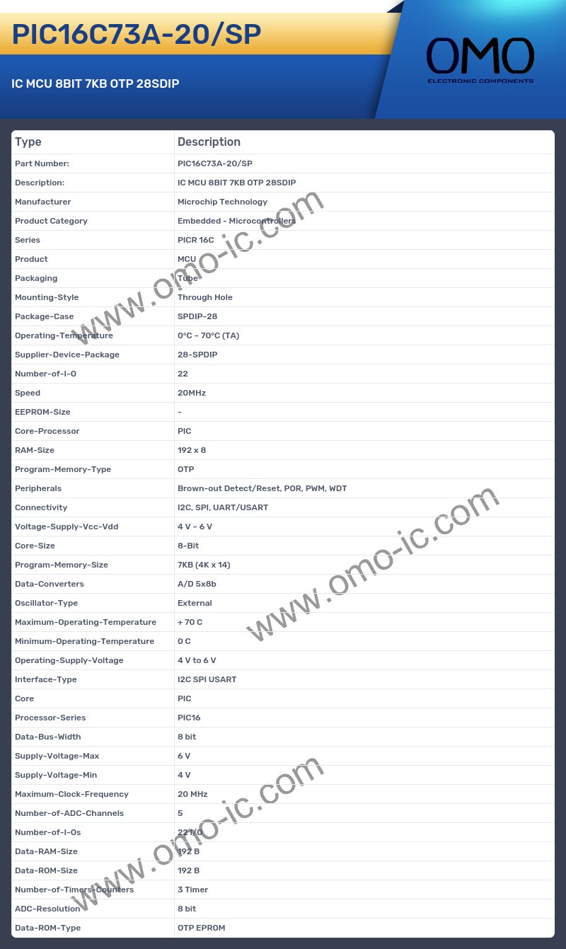 PIC16C73A-20/SP
