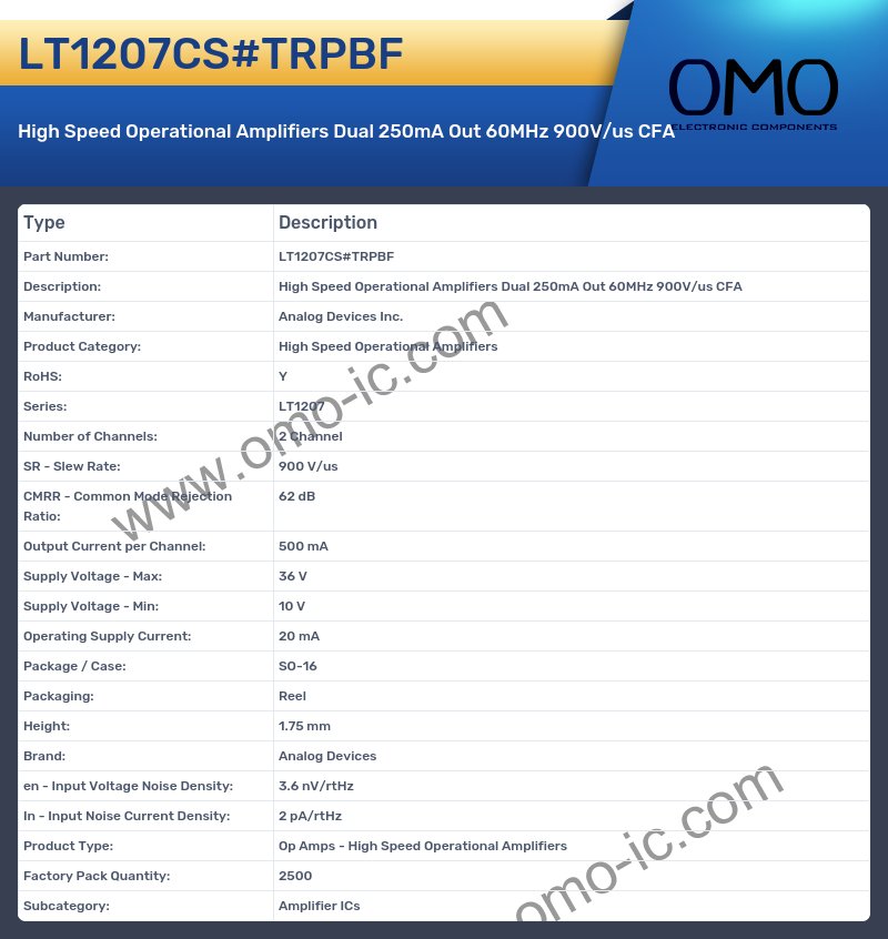 LT1207CS#TRPBF