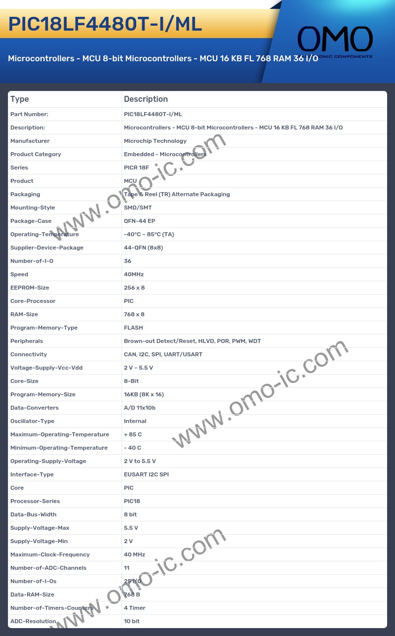 PIC18LF4480T-I/ML