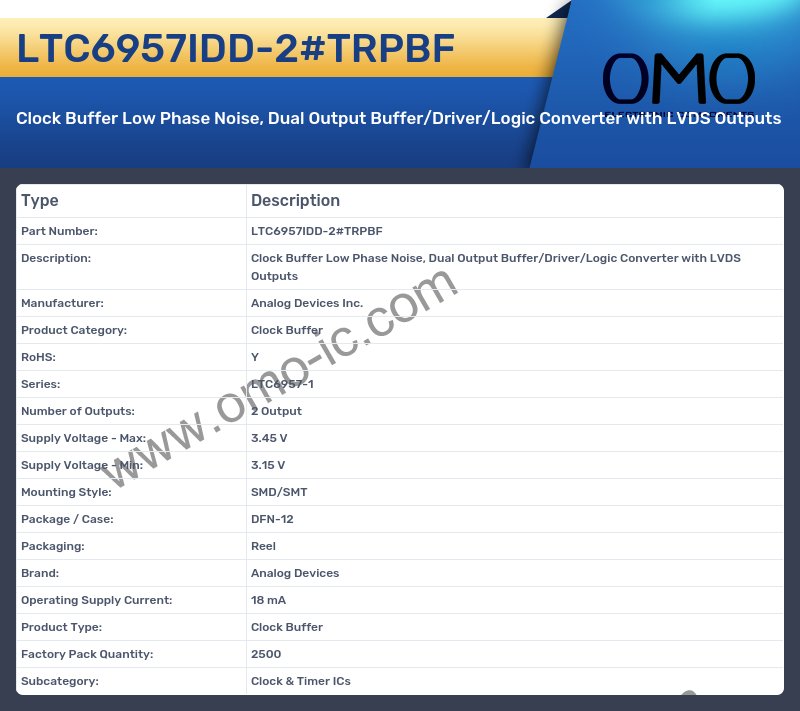 LTC6957IDD-2#TRPBF