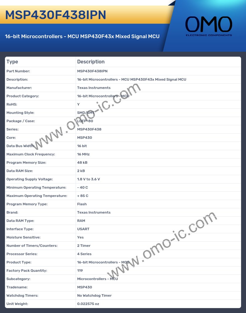 MSP430F438IPN