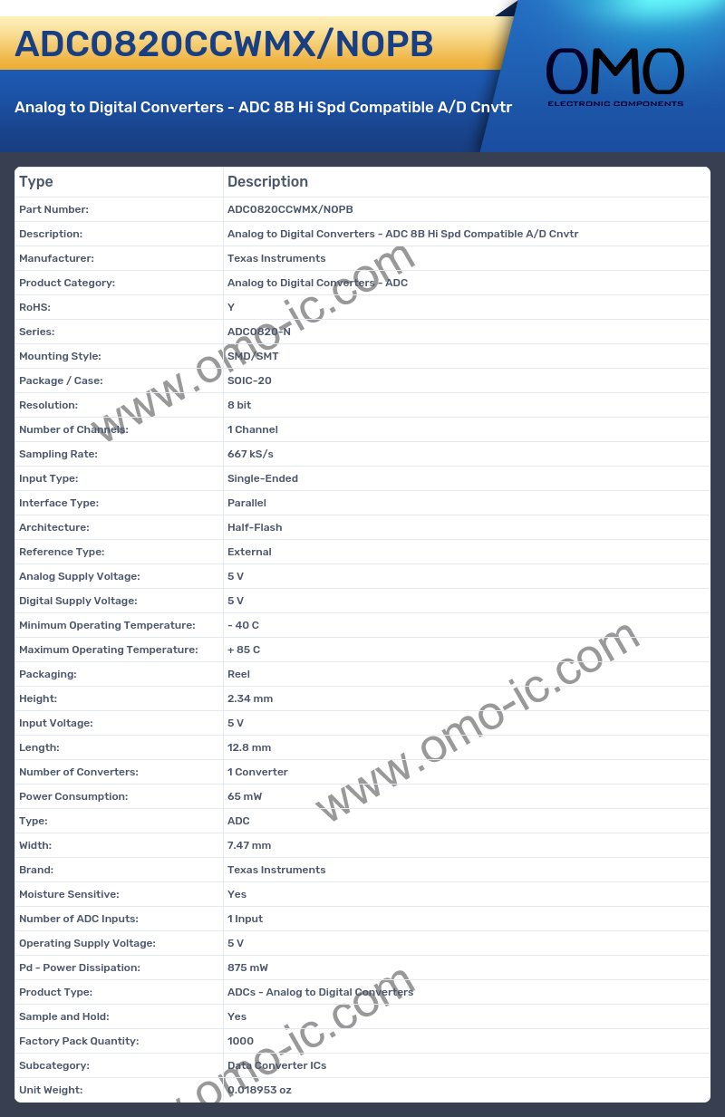 ADC0820CCWMX/NOPB