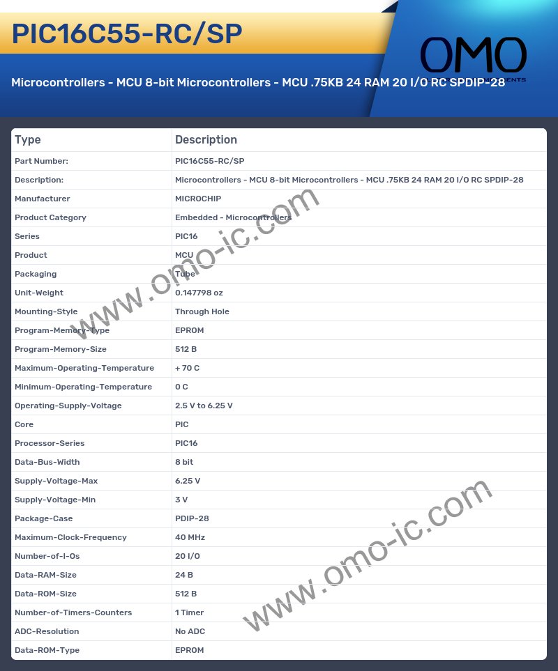 PIC16C55-RC/SP