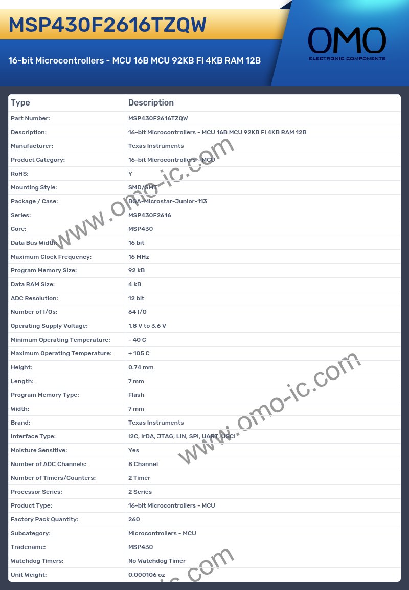 MSP430F2616TZQW