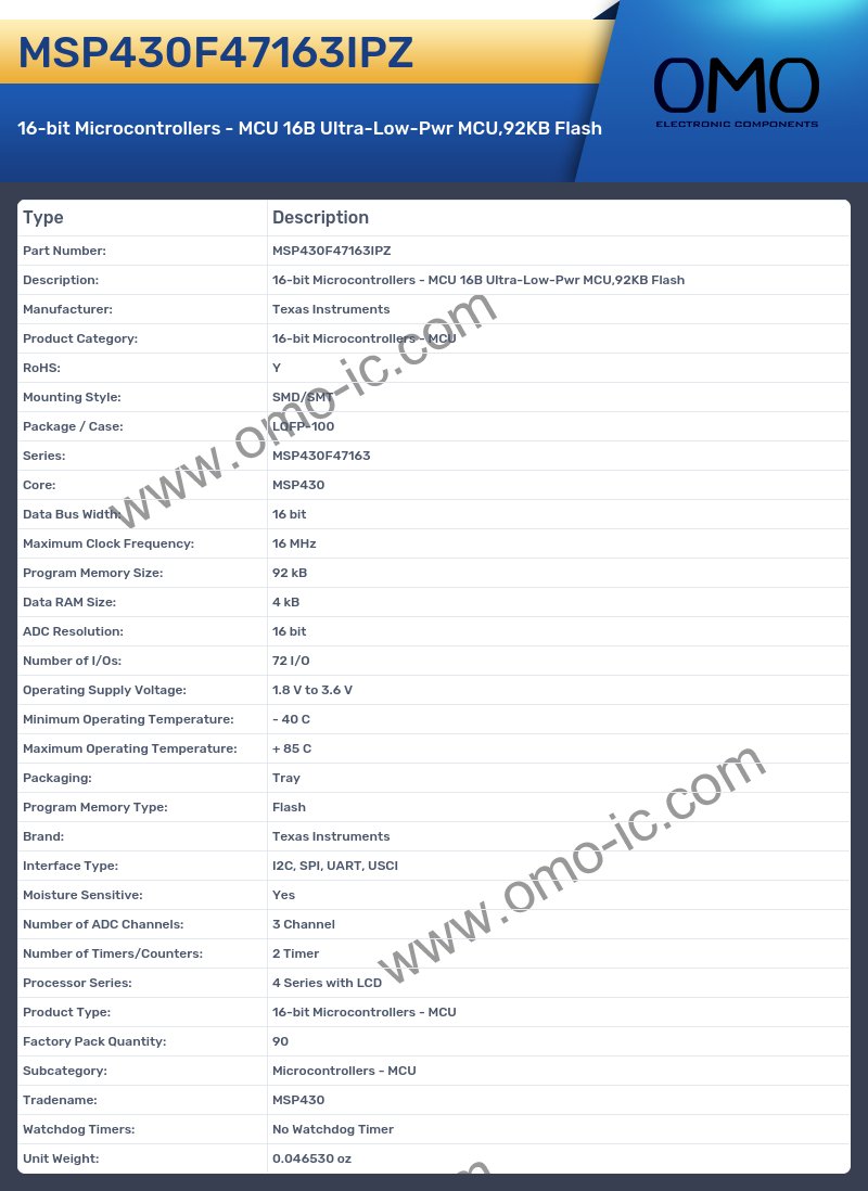 MSP430F47163IPZ