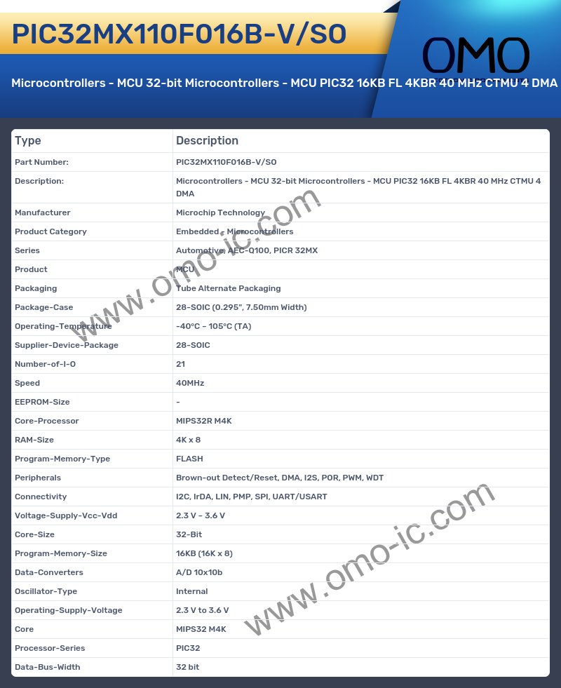 PIC32MX110F016B-V/SO