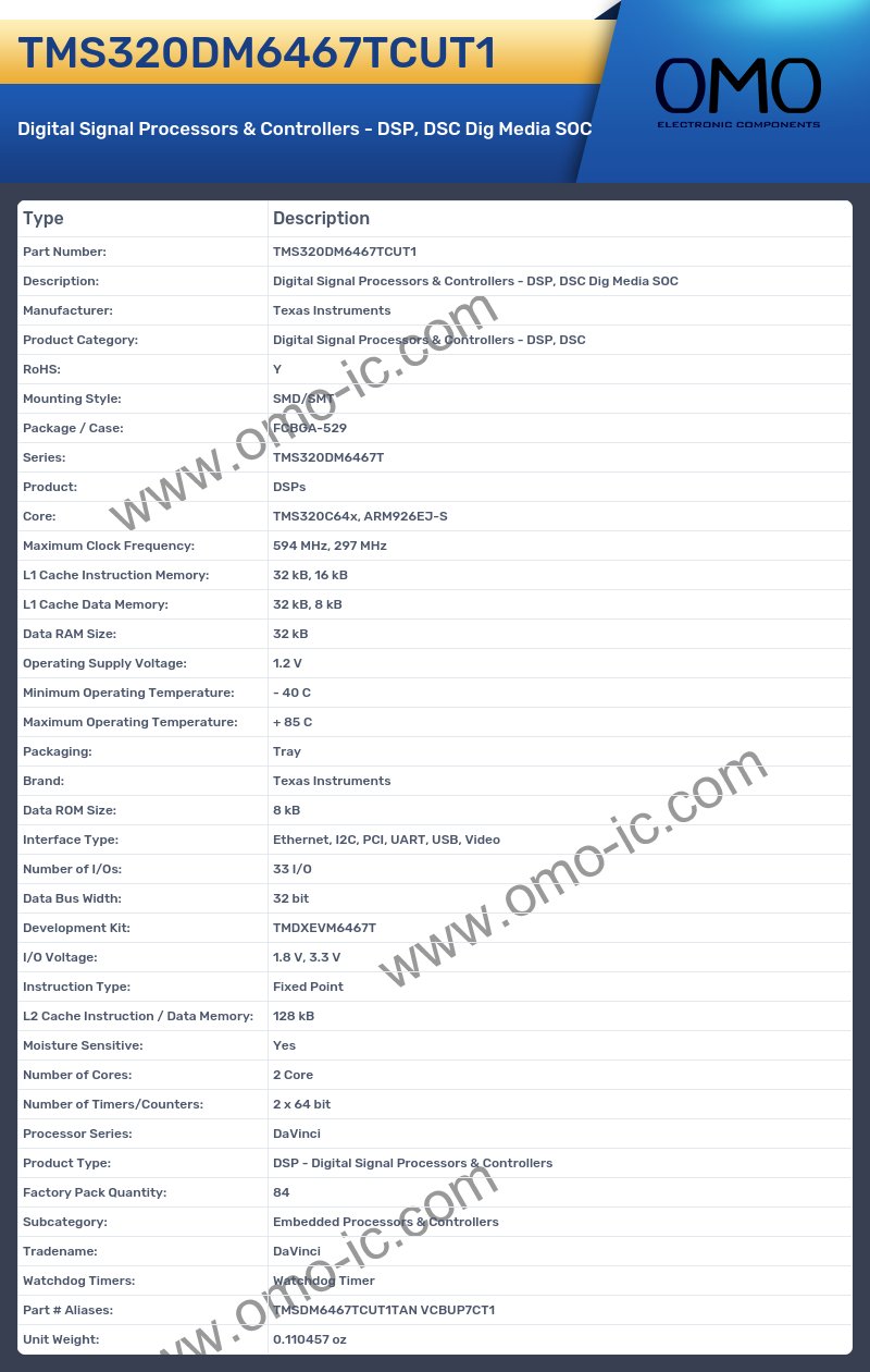 TMS320DM6467TCUT1