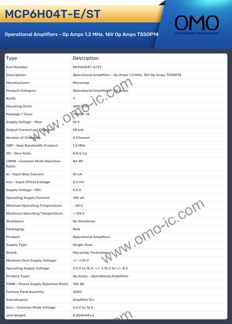 MCP6H04T-E/ST