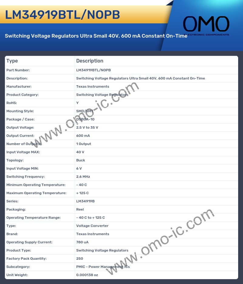 LM34919BTL/NOPB