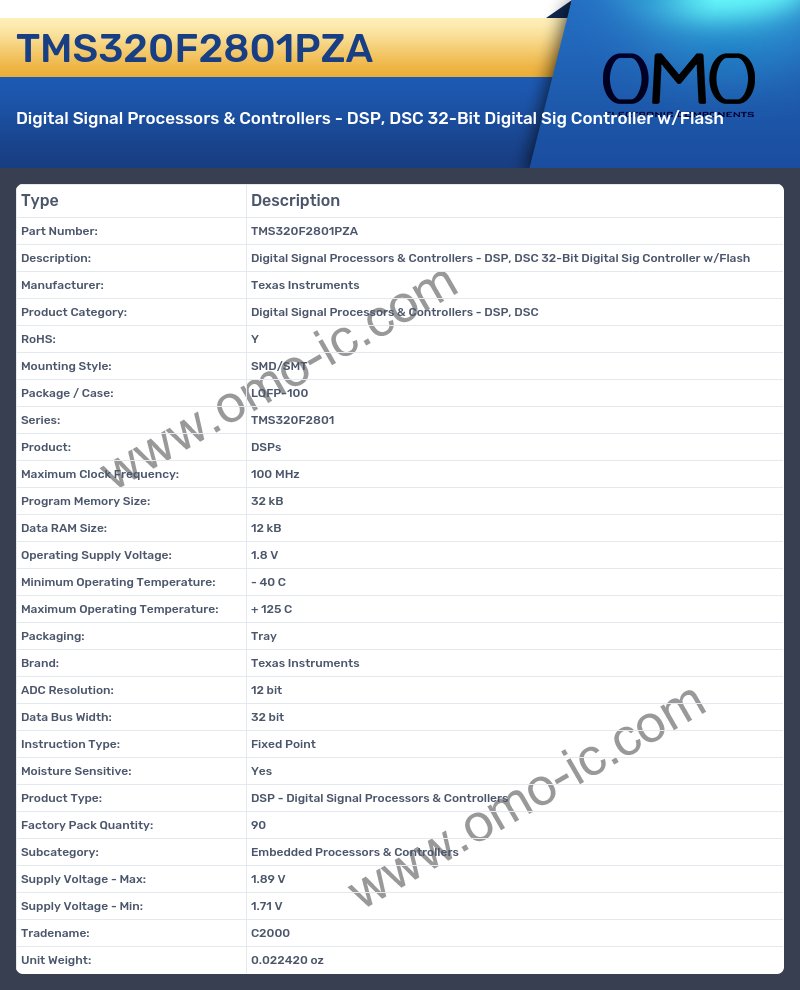 TMS320F2801PZA
