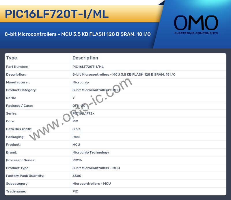PIC16LF720T-I/ML