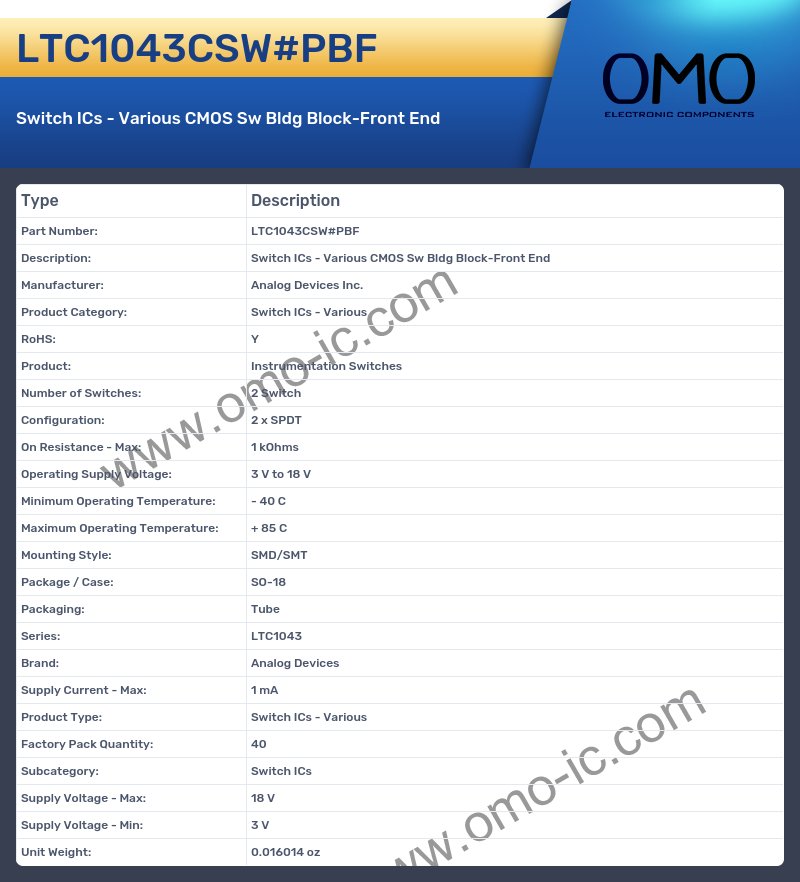 LTC1043CSW#PBF