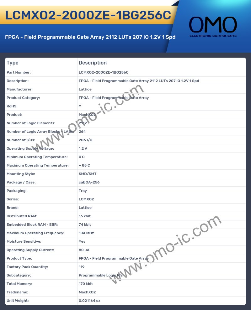 LCMXO2-2000ZE-1BG256C