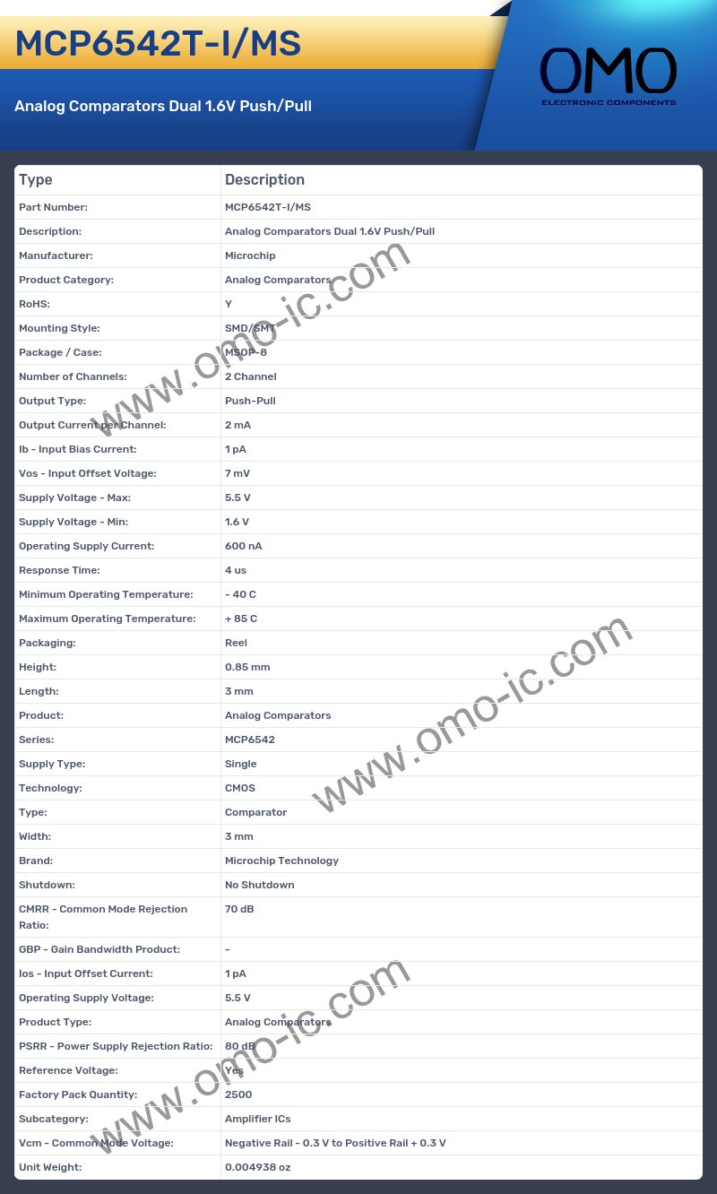 MCP6542T-I/MS