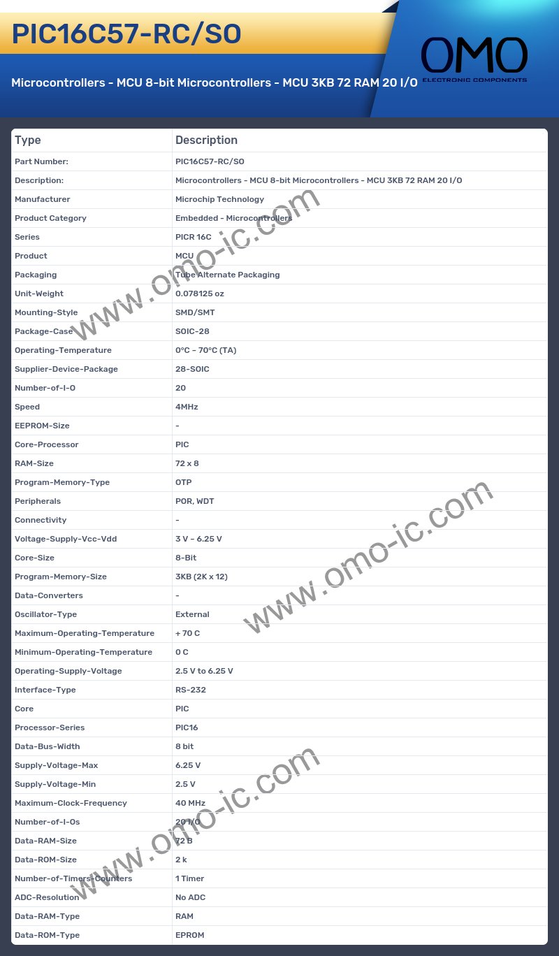 PIC16C57-RC/SO