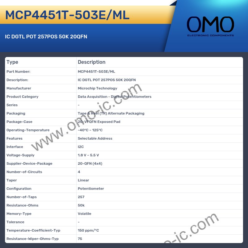 MCP4451T-503E/ML