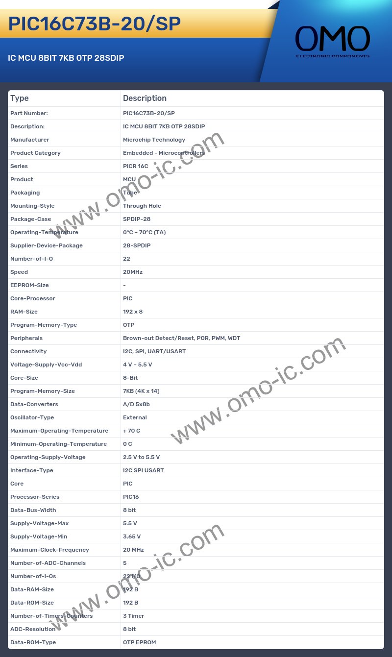 PIC16C73B-20/SP