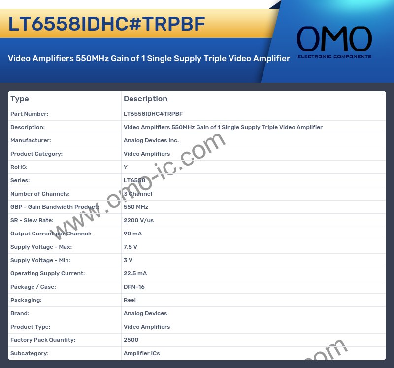 LT6558IDHC#TRPBF