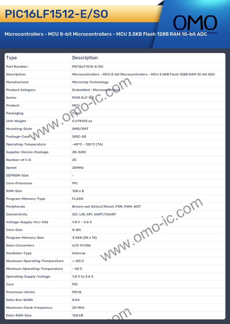 PIC16LF1512-E/SO