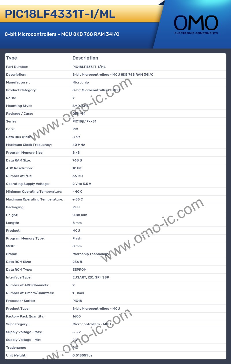 PIC18LF4331T-I/ML