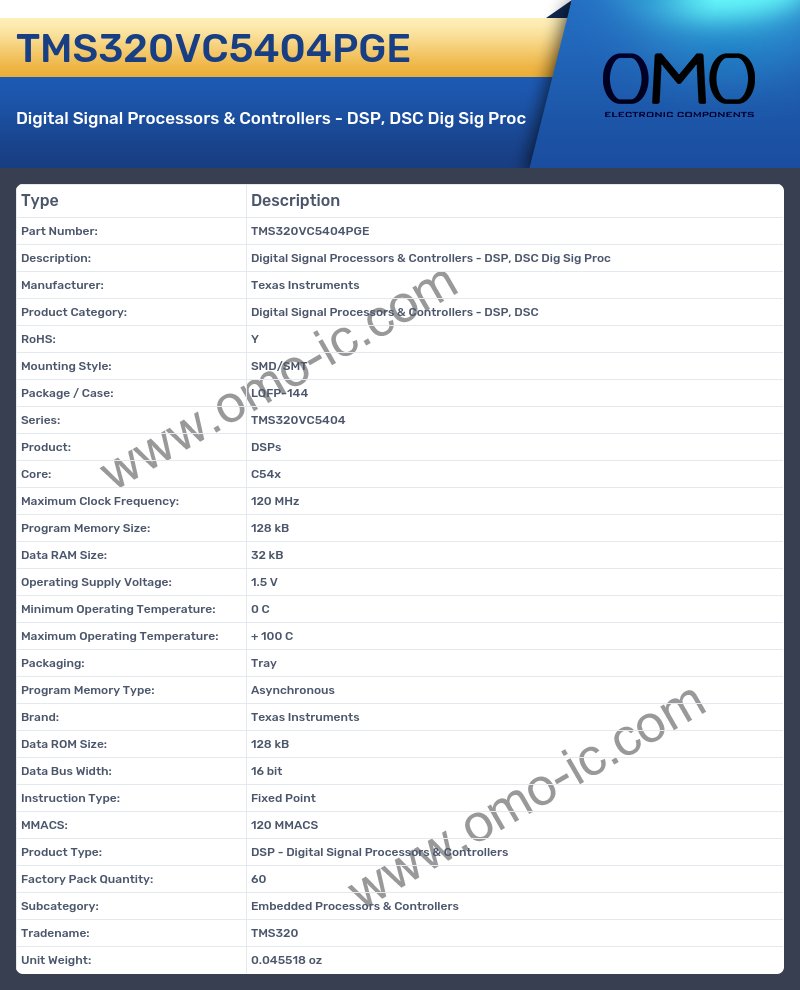 TMS320VC5404PGE