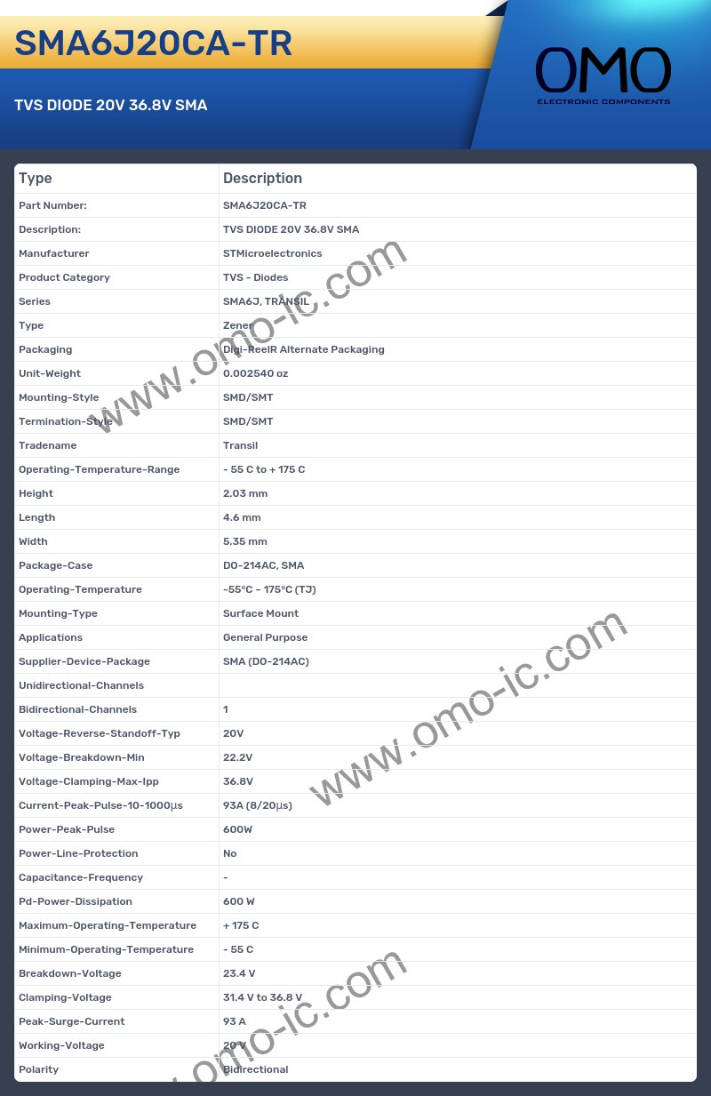 SMA6J20CA-TR