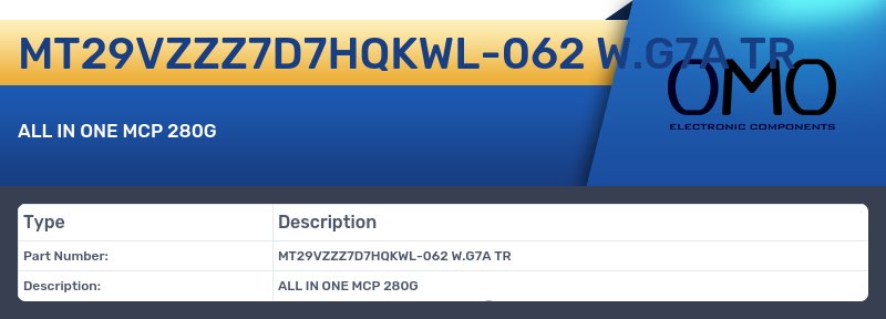 MT29VZZZ7D7HQKWL-062 W.G7A TR
