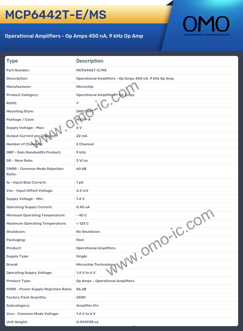 MCP6442T-E/MS