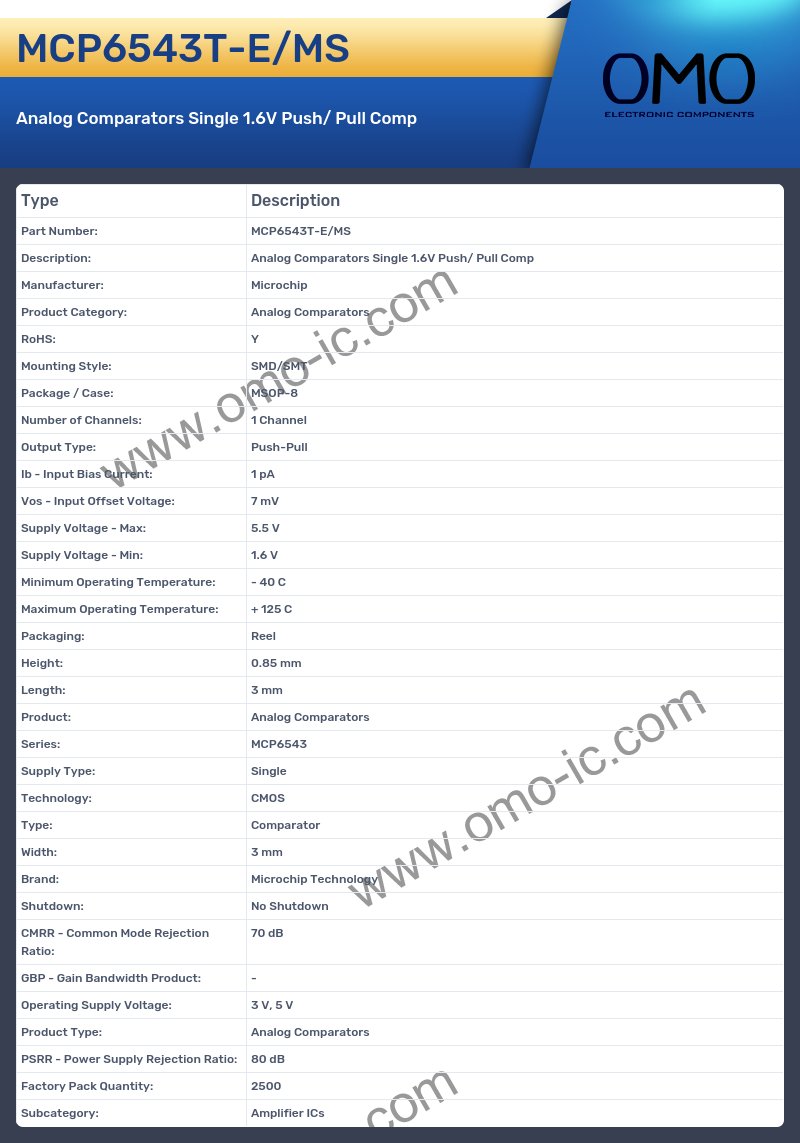 MCP6543T-E/MS
