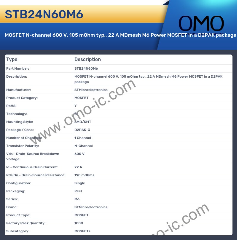 STB24N60M6
