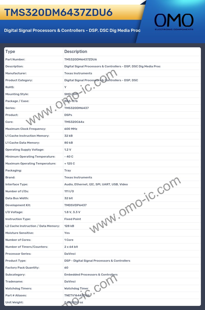 TMS320DM6437ZDU6