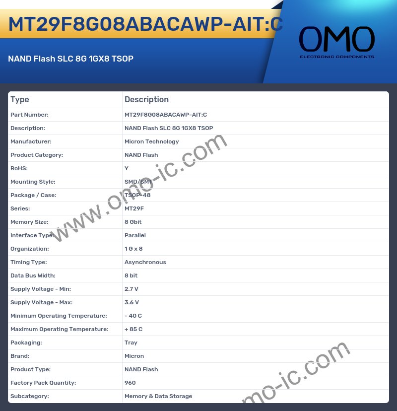 MT29F8G08ABACAWP-AIT:C