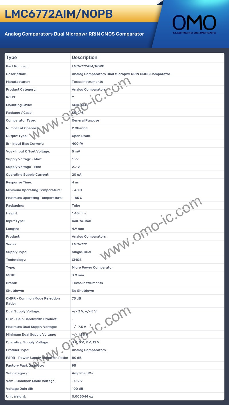 LMC6772AIM/NOPB