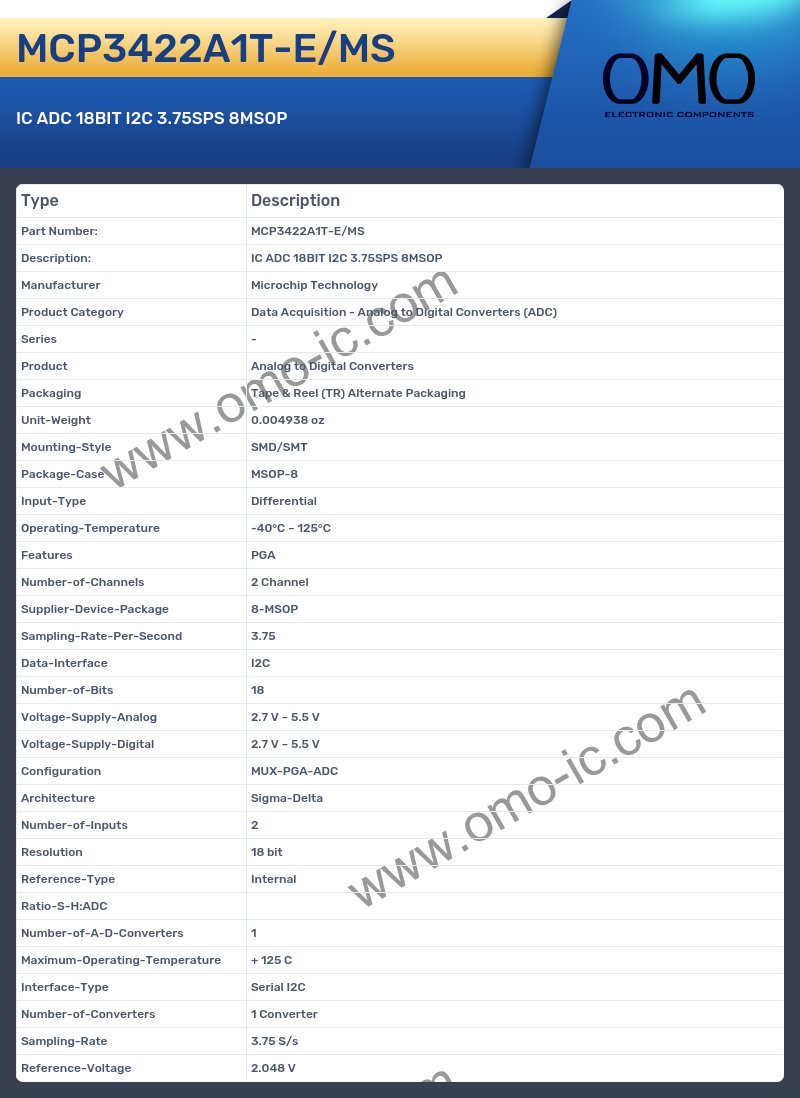 MCP3422A1T-E/MS