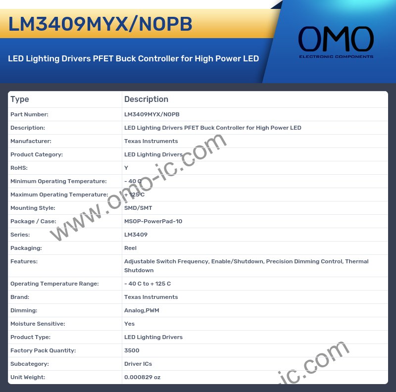 LM3409MYX/NOPB