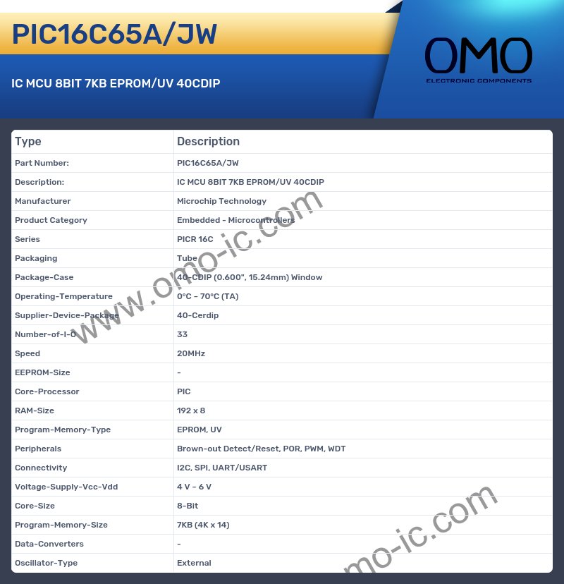 PIC16C65A/JW
